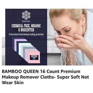 NIP 16 PC Organic Reusable Makeup Remover/Eraser Cloths, Microfiber Face Towels